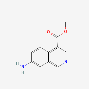 molecular formula C11H10N2O2 B8228387 Methyl 7-aminoisoquinoline-4-carboxylate 