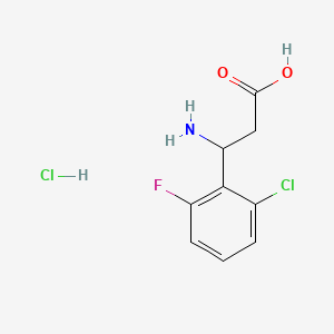 molecular formula C9H10Cl2FNO2 B8228442 3-Amino-3-(2-chloro-6-fluorophenyl)propanoic acid hydrochloride 