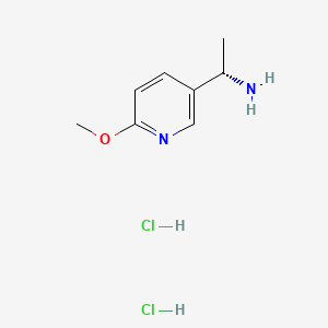 molecular formula C8H14Cl2N2O B8228460 (S)-1-(6-Methoxypyridin-3-YL)ethan-1-amine dihydrochloride 