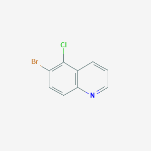 molecular formula C9H5BrClN B8228485 Quinoline, 6-bromo-5-chloro- CAS No. 127827-53-6