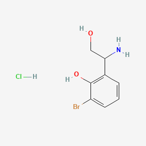 molecular formula C8H11BrClNO2 B8228503 2-(1-Amino-2-hydroxyethyl)-6-bromophenol hydrochloride 