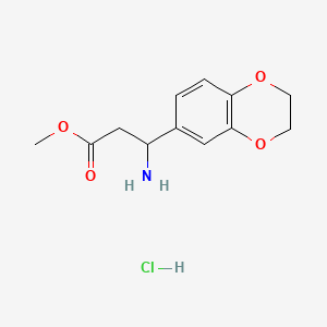 Methyl 3-amino-3-(2,3-dihydrobenzo[b][1,4]dioxin-6-yl)propanoate hydrochloride