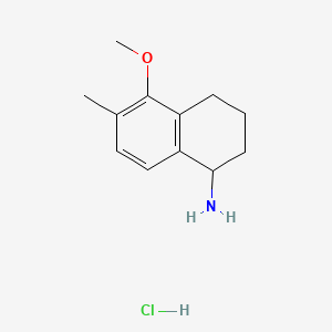 molecular formula C12H18ClNO B8228528 5-Methoxy-6-methyl-1,2,3,4-tetrahydronaphthalen-1-amine hydrochloride 
