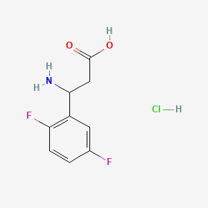 molecular formula C9H10ClF2NO2 B8228533 3-Amino-3-(2,5-difluorophenyl)propanoic acid hydrochloride 