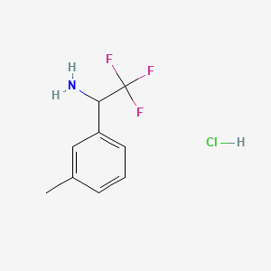 molecular formula C9H11ClF3N B8228538 2,2,2-Trifluoro-1-M-tolyl-ethylamine hydrochloride 