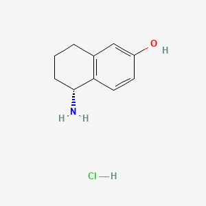 molecular formula C10H14ClNO B8228547 (R)-5-Amino-5,6,7,8-tetrahydronaphthalen-2-OL hydrochloride 