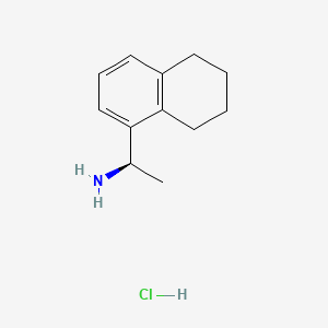molecular formula C12H18ClN B8228550 (R)-1-(5,6,7,8-Tetrahydronaphthalen-1-yl)ethan-1-amine hydrochloride 