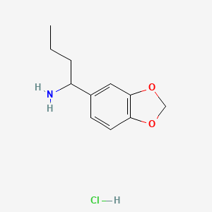 molecular formula C11H16ClNO2 B8228558 1-(Benzo[d][1,3]dioxol-5-yl)butan-1-amine hydrochloride 