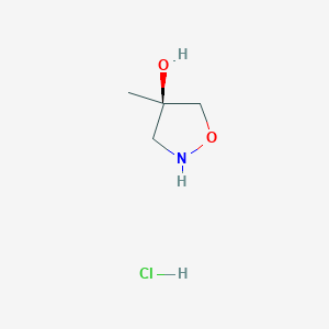 molecular formula C4H10ClNO2 B8228633 (R)-4-Methylisoxazolidin-4-ol hydrochloride 