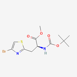 molecular formula C12H17BrN2O4S B8228683 Methyl (S)-3-(4-bromothiazol-2-yl)-2-((tert-butoxycarbonyl)amino)propanoate 
