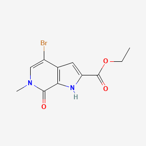 molecular formula C11H11BrN2O3 B8228696 Ethyl 4-bromo-6-methyl-7-oxo-6,7-dihydro-1H-pyrrolo[2,3-c]pyridine-2-carboxylate 