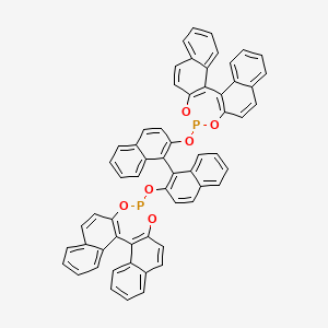 molecular formula C60H36O6P2 B8228704 (11bS,11 inverted exclamation markabS)-4,4 inverted exclamation marka-[(1R)-[1,1 inverted exclamation marka-Binaphthalene]-2,2 inverted exclamation marka-diylbis(oxy)]bis[dinaphtho[2,1-d:1 inverted exclamation marka,2 inverted exclamation marka-f][1,3,2]dioxaphosphepin] 