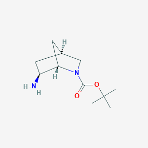 molecular formula C11H20N2O2 B8228718 tert-Butyl (1S,4S,6S)-6-amino-2-azabicyclo[2.2.1]heptane-2-carboxylate 