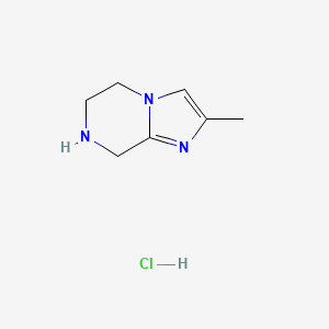 molecular formula C7H12ClN3 B8228722 2-Methyl-5,6,7,8-tetrahydroimidazo[1,2-a]pyrazine hydrochloride 