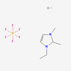 molecular formula C7H15F6N2P B8228737 1-ethyl-2,3-dimethyl-2H-imidazole;hydron;hexafluorophosphate 