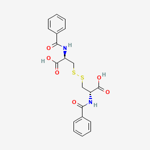 molecular formula C20H20N2O6S2 B8228742 (2R)-2-benzamido-3-[[(2S)-2-benzamido-2-carboxyethyl]disulfanyl]propanoic acid 