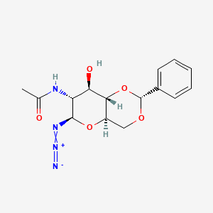 molecular formula C15H18N4O5 B8228749 2-Acetamido-4,6-O-benzylidene-2-deoxy-beta-D-glucopyranosyl Azide 