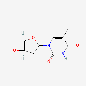 molecular formula C10H12N2O4 B8228760 1-(3,5-Anhydro-2-deoxy-beta-D-threo-pentofuranosyl)thymine 
