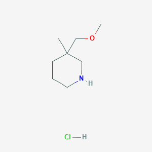 molecular formula C8H18ClNO B8228769 3-(Methoxymethyl)-3-methylpiperidine hydrochloride 