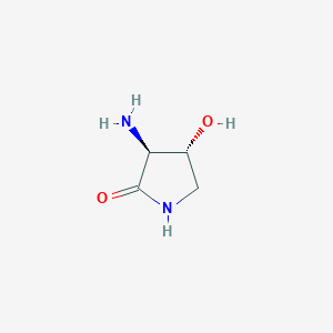 molecular formula C4H8N2O2 B8228800 (3S,4R)-3-amino-4-hydroxypyrrolidin-2-one 