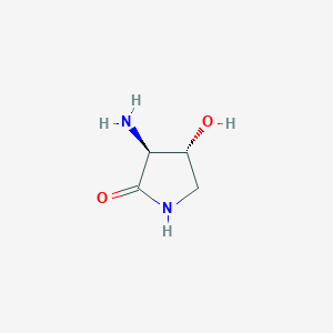 molecular formula C4H8N2O2 B8228800 (3S,4R)-3-氨基-4-羟基吡咯烷-2-酮 