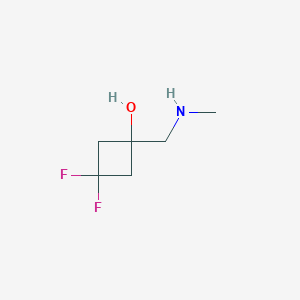 molecular formula C6H11F2NO B8228857 3,3-Difluoro-1-(methylaminomethyl)cyclobutanol 