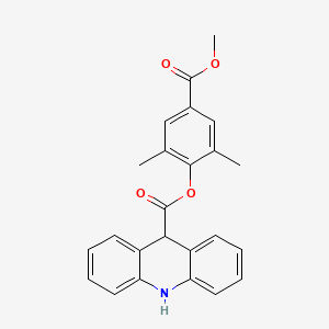 molecular formula C24H21NO4 B8228863 (4-Methoxycarbonyl-2,6-dimethyl-phenyl) 9,10-dihydroacridine-9-carboxylate 