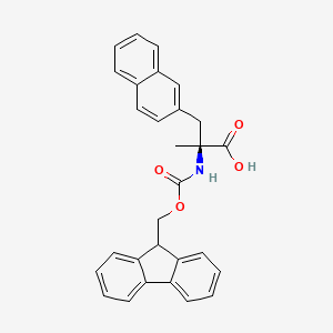 molecular formula C29H25NO4 B8228885 (2s)-2-(9h-Fluoren-9-ylmethoxycarbonylamino)-2-methyl-3-(2-naphthyl)propanoicacid 
