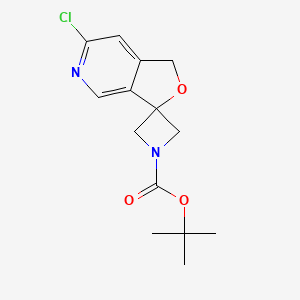 tert-butyl 6-chlorospiro[1H-furo[3,4-c]pyridine-3,3-azetidine]-1-carboxylate