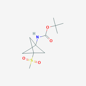 tert-butyl N-(3-methylsulfonyl-1-bicyclo[1.1.1]pentanyl)carbamate