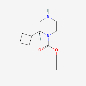 molecular formula C13H24N2O2 B8228927 tert-butyl (2S)-2-cyclobutylpiperazine-1-carboxylate 