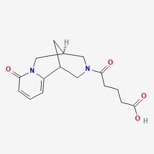 molecular formula C16H20N2O4 B8228957 5-oxo-5-[(9S)-6-oxo-7,11-diazatricyclo[7.3.1.02,7]trideca-2,4-dien-11-yl]pentanoic acid 