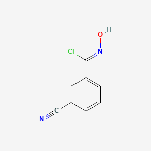 molecular formula C8H5ClN2O B8228972 (1Z)-3-cyano-N-hydroxybenzenecarboximidoyl chloride 