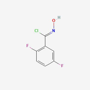 molecular formula C7H4ClF2NO B8228979 (1Z)-2,5-difluoro-N-hydroxybenzenecarboximidoyl chloride 