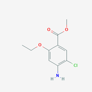 molecular formula C10H12ClNO3 B8228986 Benzoic acid, 4-amino-5-chloro-2-ethoxy-, methyl ester 