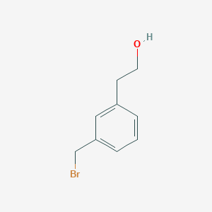 molecular formula C9H11BrO B8228998 Benzeneethanol, 3-(bromomethyl)- 