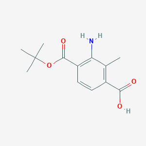 3-Amino-2-methyl-4-[(2-methylpropan-2-yl)oxycarbonyl]benzoic acid