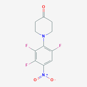1-(2,3,6-Trifluoro-4-nitrophenyl)piperidin-4-one