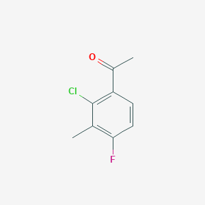 molecular formula C9H8ClFO B8229097 1-(2-Chloro-4-fluoro-3-methylphenyl)ethanone 