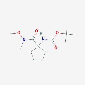 molecular formula C13H24N2O4 B8229165 tert-Butyl (1-(methoxy(methyl)carbamoyl)cyclopentyl)carbamate 
