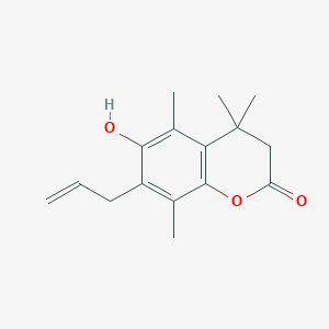 7-Allyl-6-hydroxy-4,4,5,8-tetramethylhydrocoumarin