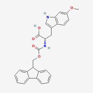 molecular formula C27H24N2O5 B8229244 (2S)-2-(9H-fluoren-9-ylmethoxycarbonylamino)-3-(6-methoxy-1H-indol-3-yl)propanoic acid 