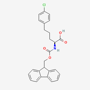 molecular formula C26H24ClNO4 B8229290 (S)-2-(Fmoc-amino)-5-(4-chlorophenyl)pentanoic acid 