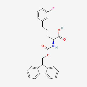 molecular formula C26H24FNO4 B8229292 Fmoc-(S)-2-amino-5-(3-fluorophenyl)pentanoic acid 