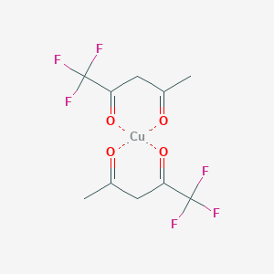 molecular formula C10H10CuF6O4 B082293 铜；1,1,1-三氟戊烷-2,4-二酮 CAS No. 14324-82-4