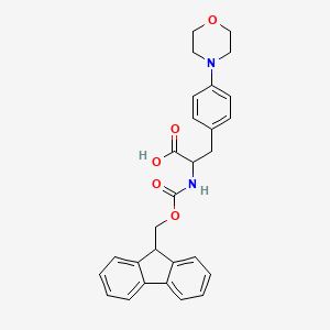 molecular formula C28H28N2O5 B8229319 N-Fmoc-4-(4-morpholinyl)-DL-phenylalanine 