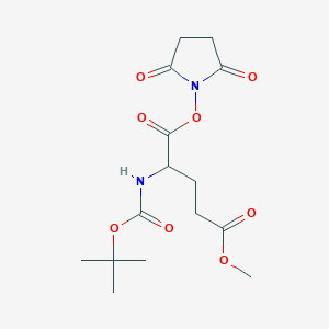 molecular formula C15H22N2O8 B8229387 1-(2,5-Dioxo-1-pyrrolidinyl)5-Methyl(S)-2-(Boc-amino)pentanedioate 