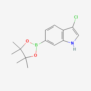 molecular formula C14H17BClNO2 B8229394 (3-Chloro-1H-indol-6-yl)boronic acid pinacol ester 