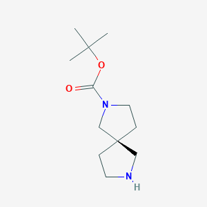 molecular formula C12H22N2O2 B8229397 tert-Butyl (S)-2,7-diazaspiro[4.4]nonane-2-carboxylate 
