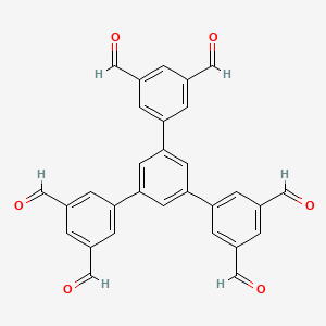 molecular formula C30H18O6 B8229449 5'-(3,5-Diformylphenyl)-[1,1':3',1''-terphenyl]-3,3'',5,5''-tetracarbaldehyde 